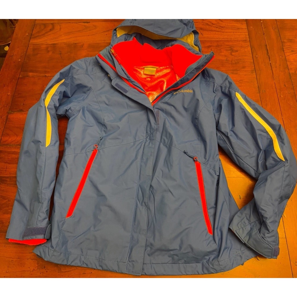 Columbia Omni-Tech Omni-Heat Interchange‎ 3-in-l Ski Jacket Womens Med Hooded